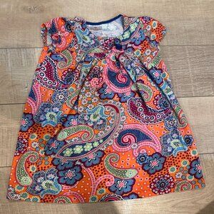 HANNAH ANDERSON GIRLS COLORFUL PAISLEY DRESS SIZE 120 SIZE 6-7 YEARS